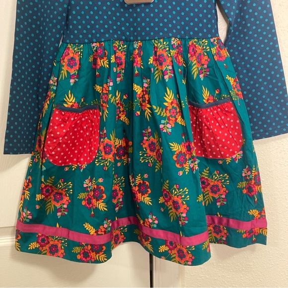 Matilda Jane Moments With You Merry Merry Christmas Dress Girls Floral Size 10 - Picture 6 of 16